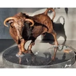 Bull bronze sculpture