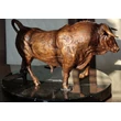 Bull bronze sculpture