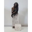 Sad lady bronze sculpture