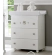 Charly chest of drawers with diaper changing and bathing kit, with 3 drawers - white-sand color