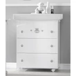 Charly chest of drawers with diaper changing and bathing kit, with 3 drawers - white-grey