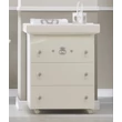 Charly chest of drawers with diaper changing and bathing kit, with 3 drawers - beige