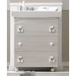 Dudu chest of drawers with diaper changing and bathing kit, with 3 drawers - sand color