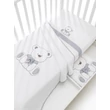 Tato crib - white-grey