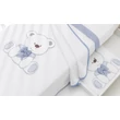 Tato crib - white-light blue