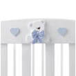 Tato chest of drawers with diaper changing and bathing kit, with 3 drawers - white-light blue