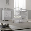 Stella 3-fiókos komód pelenkázó és fürdető szettel - fehér-szürke