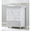 Stella chest of drawers with diaper changing and bathing kit, with 3 drawers - white-grey