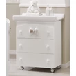 Lilli chest of drawers with diaper changing and bathing kit, with 3 drawers - white