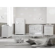 Moon chest of drawers with diaper changing and bathing kit, with 3 drawers - white