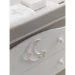 Moon chest of drawers with diaper changing and bathing kit, with 3 drawers - white