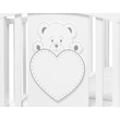 Lulu crib with Swarovski crystals - white