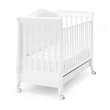 Soft crib with faux leather buttons - white