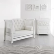 Soft crib with Swarovski crystals - white