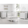 Nido chest of drawers with diaper changing and bathing kit, with 3 drawers - white