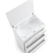 Jolie chest of drawers with diaper changing and bathing kit, with 3 drawers - white