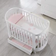 Ariel crib - white-pink