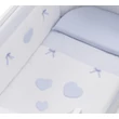 Ariel crib - white-light blue