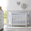 Ariel crib - white-light blue