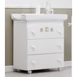 Molly chest of drawers with diaper changing and bathing kit, with 3 drawers - white-sand color