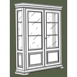 Edera 2-doors display cabinet