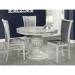 H2 Aurora Day Chair with floral pattern fabric - white-silver