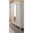 Passioni 3-doors wardrobe closet, with 1 mirrored door, with decorative crown