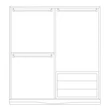 Aria 2-sliding doors wardrobe closet