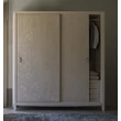 Eden 2-sliding doors wardrobe closet (with leaf motif)