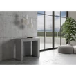 Mia konzolasztal zárt állapotban – 198 cm – cement színváltozat
