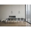 Tecno konzolasztal antracit vázzal – nyitott állapotban – 300 cm – cement színváltozat