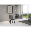 Trudy szék szürke műbőrrel – antracit színváltozat