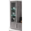 LM Greta Day 1-door display cabinet with LED-lighting - grey marble