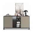 Beige-Dark Brown Sideboard with LED Light, 2-Doors – LM Venus Day
