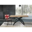 Dining Table with Metal Legs, Natural Edge, 160x90 cm – Morello 2226