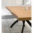 Étkezőasztal fém lábakkal, természetes szegéllyel, 160x90 cm – Morello 2226