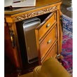 Writing Desk with Drawers, with Faux Leather Tabletop – Morello 3851
