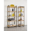 Bookshelf with 5 Shelves, Open, Metal-Framed, 80 cm wide – Morello 3010