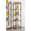 Könyvespolc 5 polccal, nyitott, fémszerkezetes, 50 cm széles – Morello 3011