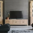 TV-szekrény 3 fiókkal, levélmintás díszítéssel – Morello 3162