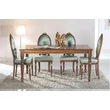 Cameo angular dining table with inlayed top