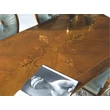 Cameo angular dining table with inlayed top