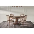 Queen round dining table with inlayed top