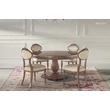 Queen round dining table with inlayed top