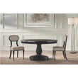 Queen round dining table with tanganika wooden top, +50 cm extendable