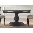 Queen round dining table with tanganika wooden top, +50 cm extendable