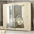 Alba Cabinet with 2 mirrored sliding doors with Swarovski crystals