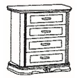 Amalfi Day Chest of drawers - walnut