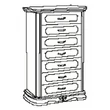 Amalfi Day Tallboy - walnut