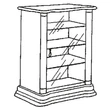 Florence Day 1-glass door small cabinet - beige